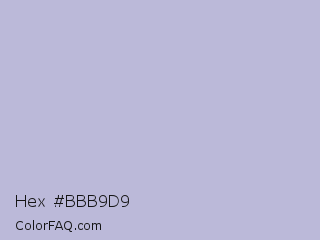 Hex #bbb9d9 Color Image