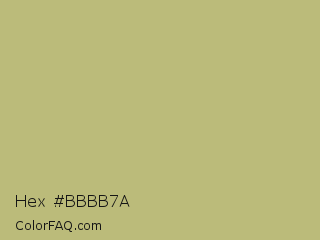 Hex #bbbb7a Color Image