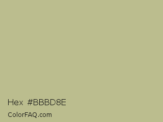 Hex #bbbd8e Color Image
