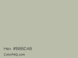 Hex #bbbdab Color Image