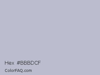 Hex #bbbdcf Color Image