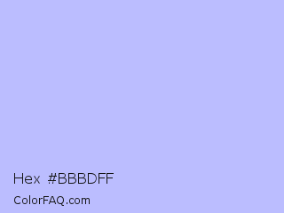 Hex #bbbdff Color Image