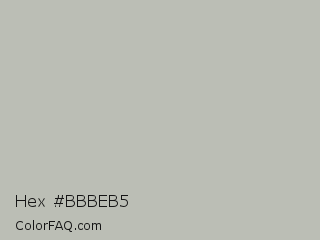 Hex #bbbeb5 Color Image