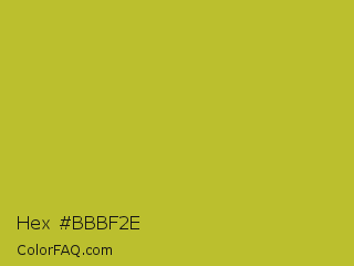 Hex #bbbf2e Color Image