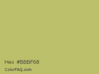 Hex #bbbf68 Color Image