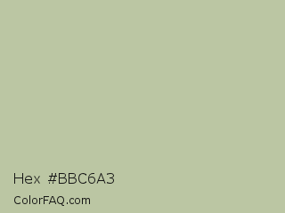 Hex #bbc6a3 Color Image
