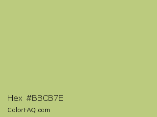 Hex #bbcb7e Color Image