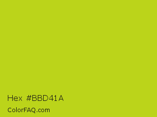 Hex #bbd41a Color Image