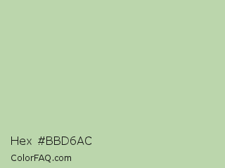 Hex #bbd6ac Color Image