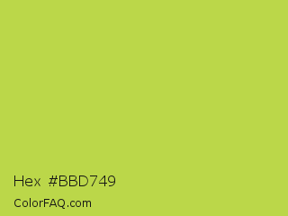 Hex #bbd749 Color Image