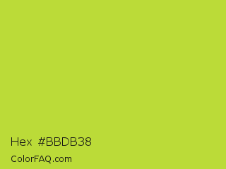 Hex #bbdb38 Color Image