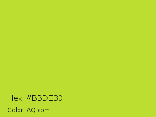 Hex #bbde30 Color Image