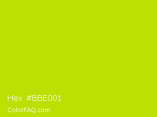 Hex #bbe001 Color Image