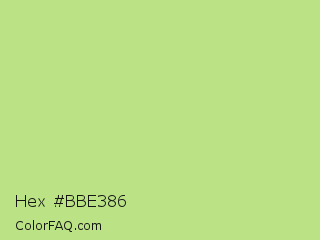 Hex #bbe386 Color Image