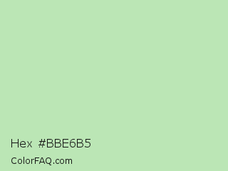 Hex #bbe6b5 Color Image