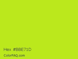 Hex #bbe71d Color Image