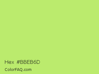 Hex #bbeb6d Color Image
