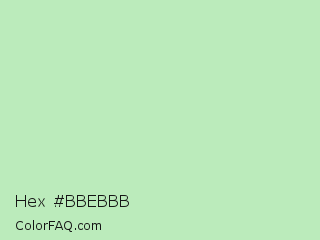 Hex #bbebbb Color Image