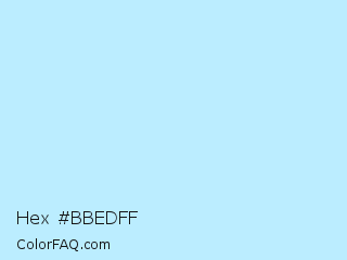 Hex #bbedff Color Image