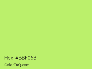 Hex #bbf06b Color Image