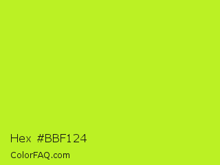 Hex #bbf124 Color Image