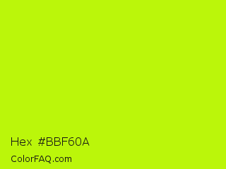 Hex #bbf60a Color Image