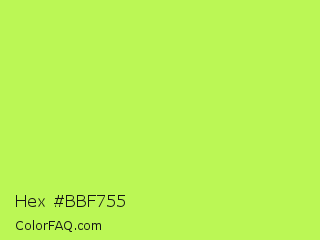 Hex #bbf755 Color Image
