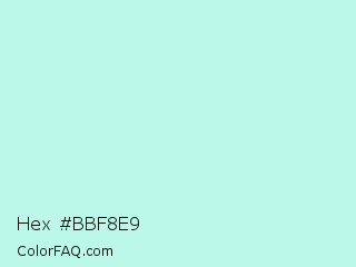Hex #bbf8e9 Color Image