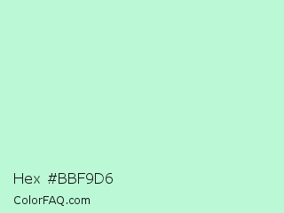 Hex #bbf9d6 Color Image