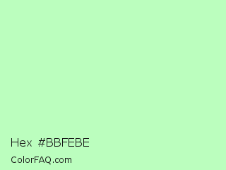 Hex #bbfebe Color Image