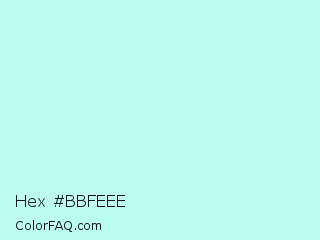 Hex #bbfeee Color Image