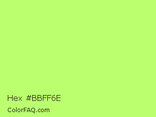 Hex #bbff6e Color Image