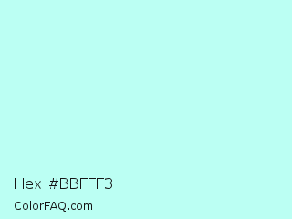 Hex #bbfff3 Color Image