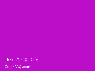 Hex #bc0dc8 Color Image