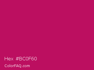 Hex #bc0f60 Color Image