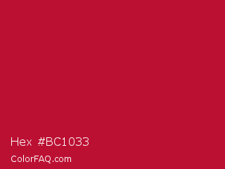 Hex #bc1033 Color Image