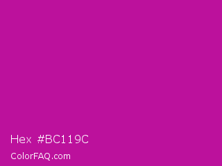 Hex #bc119c Color Image