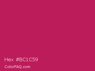 Hex #bc1c59 Color Image