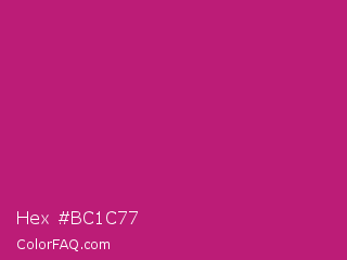 Hex #bc1c77 Color Image