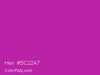 Hex #bc22a7 Color Image