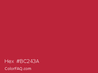 Hex #bc243a Color Image