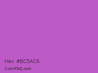 Hex #bc5ac6 Color Image