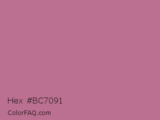Hex #bc7091 Color Image