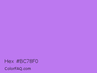 Hex #bc78f0 Color Image