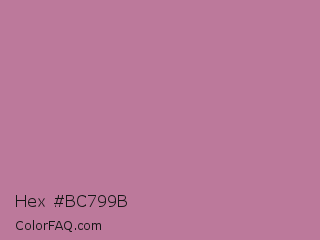 Hex #bc799b Color Image