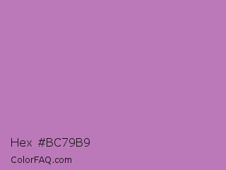 Hex #bc79b9 Color Image