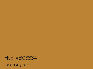 Hex #bc8334 Color Image