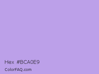Hex #bca0e9 Color Image