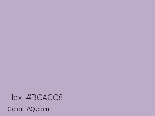 Hex #bcacc8 Color Image
