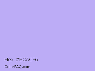 Hex #bcacf6 Color Image
